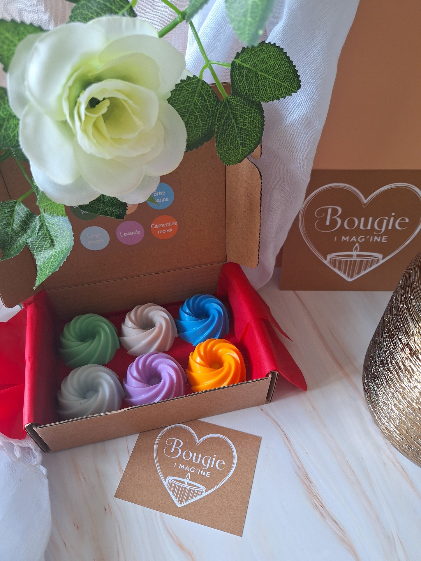 Coffret de 6 fondants panettones parfumés