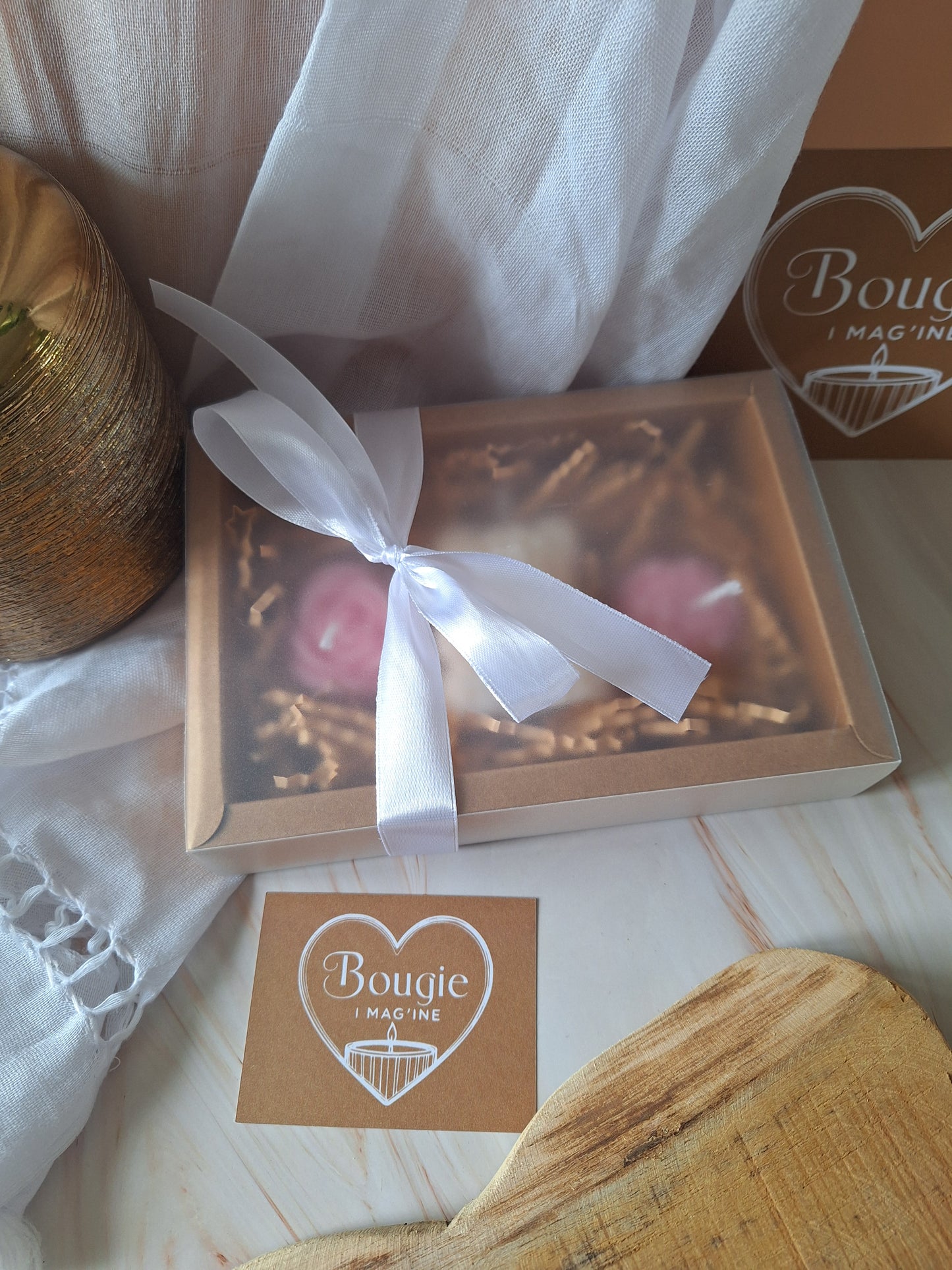 Coffret Bougie "Ours en Fleur"