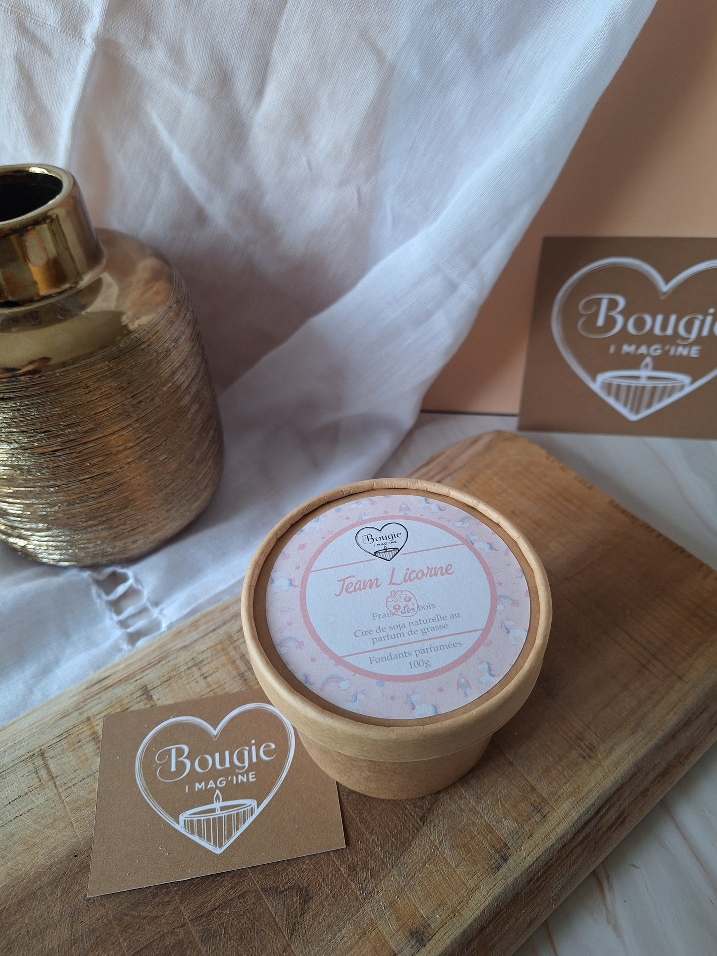 Boite de fondants "Team Licorne" fraise des bois