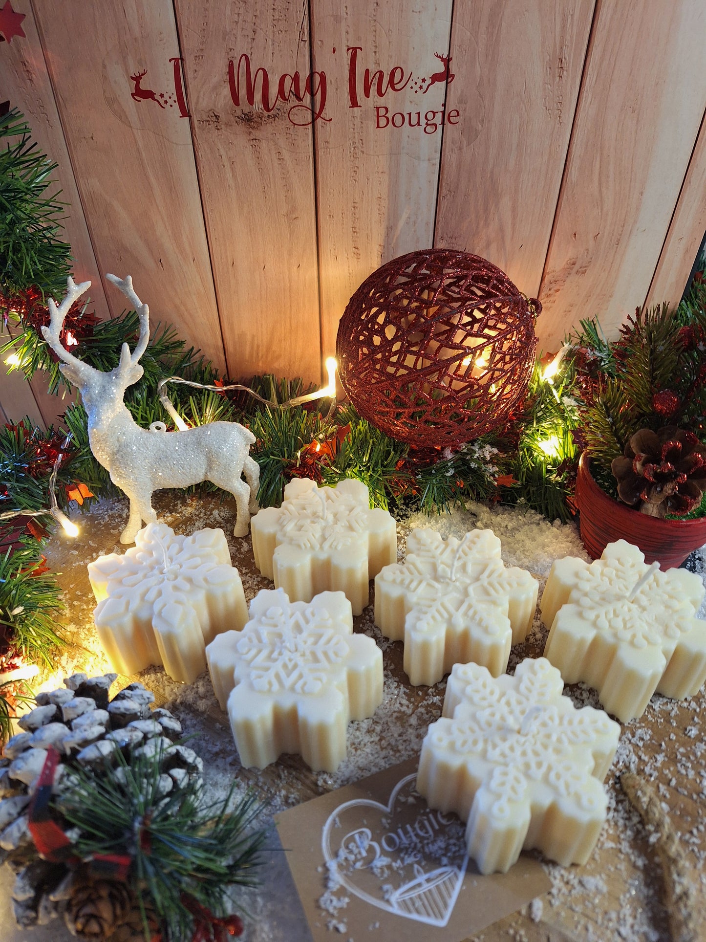 Flocon Magique – Bougie Flocon de Noël (Modèle Aléatoire)