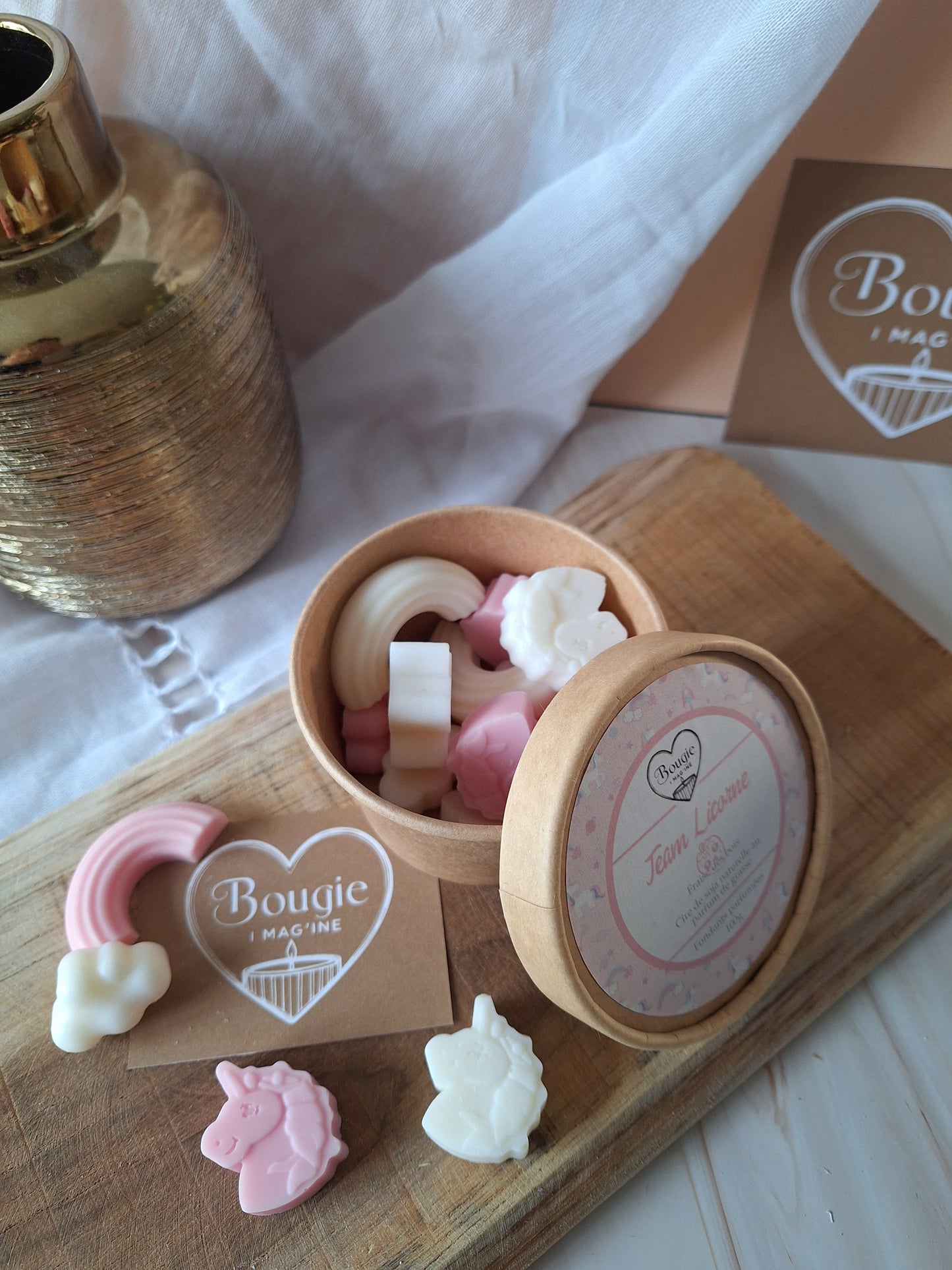Boite de fondants "Team Licorne" fraise des bois