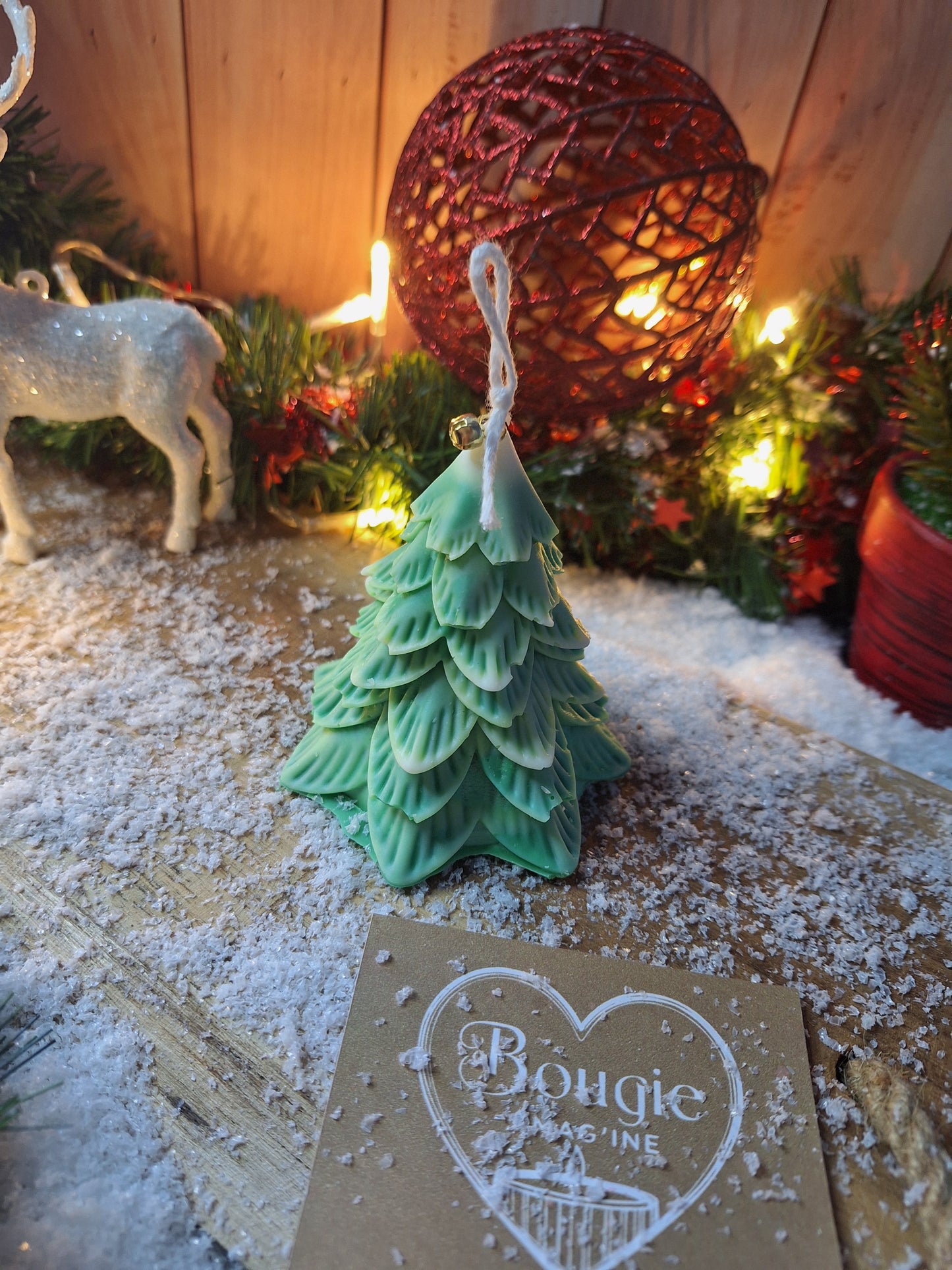 Duo Enchanté de Noël – Bougies Sapin & Boule Magique