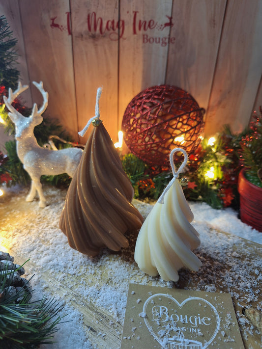 Bougie Sapin Spiral – Artisanale & parfumée