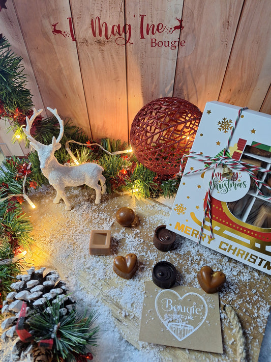 Fondants Choco’Magie de Noël – Coffret gourmand de 16 fondants parfumés artisanaux