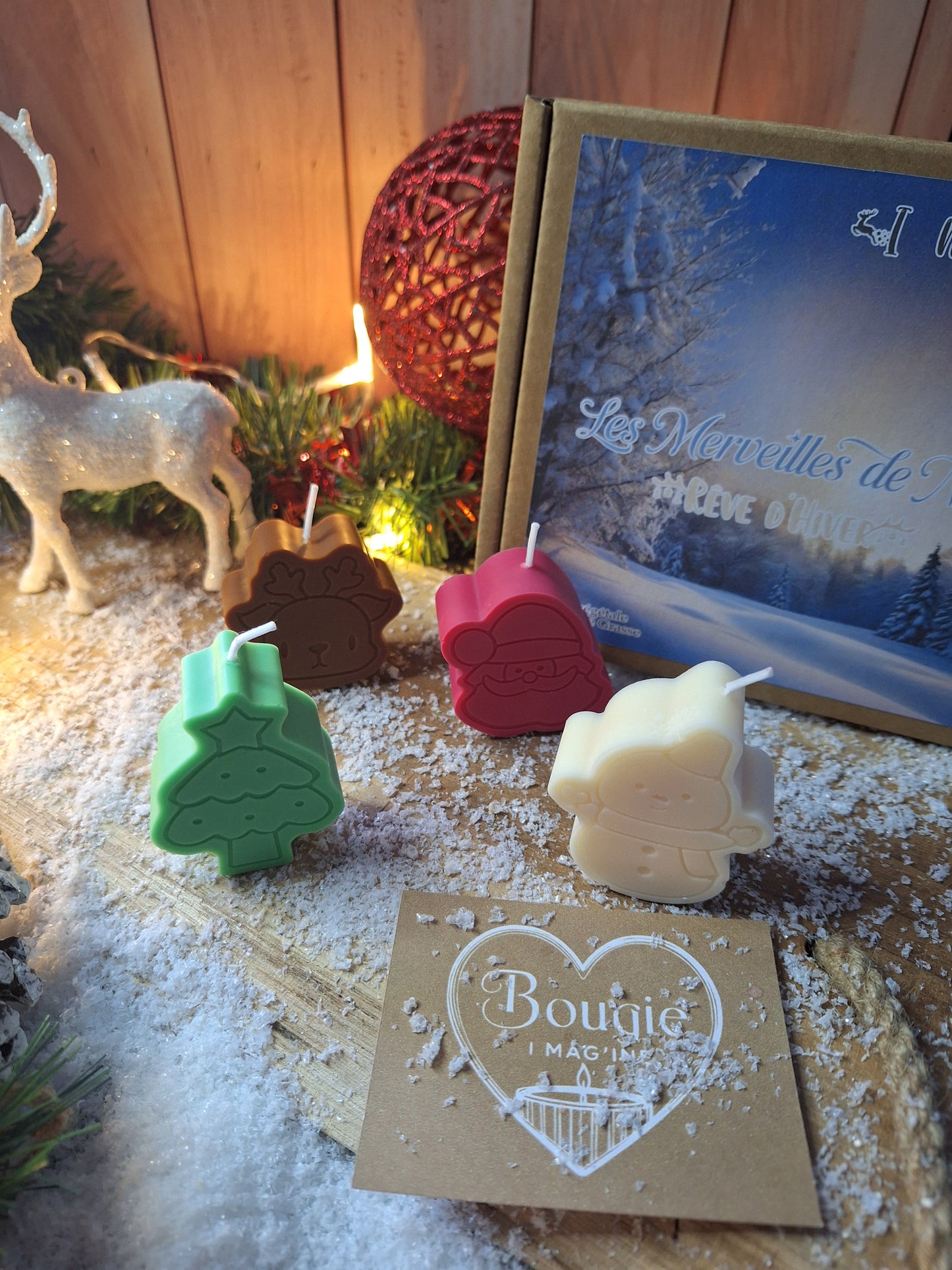 Les Merveilles de Noël – Coffret de 4 Bougies Parfumées