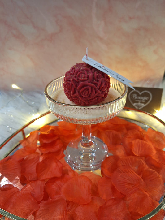 Bougie Boule de Roses – Création Artisanale Bougie I Mag'Ine