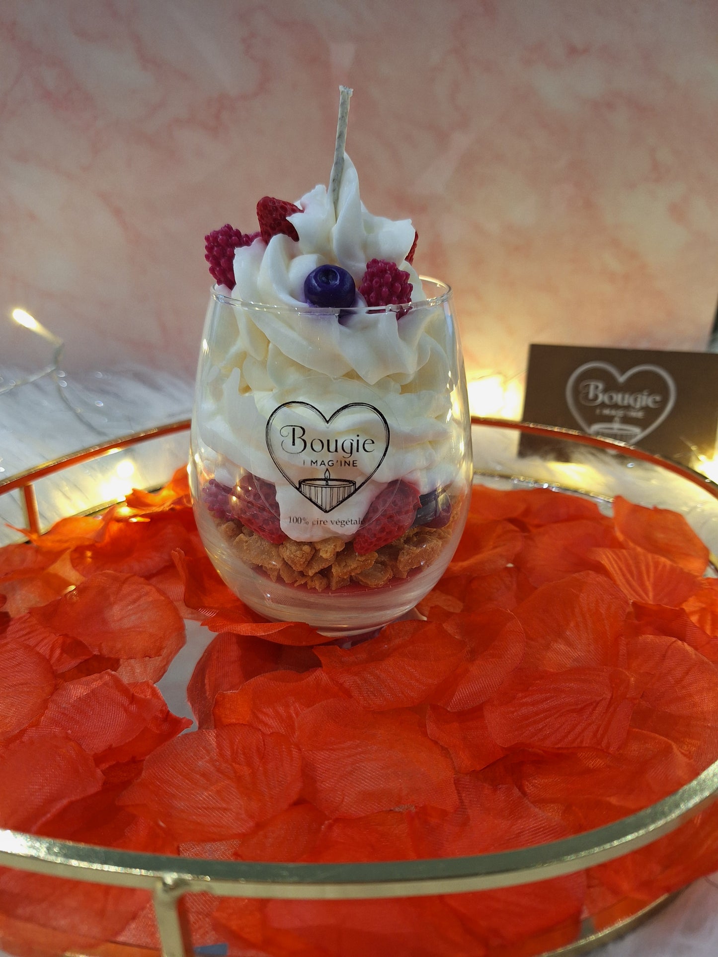 Bougie Chantilly Fruits Rouges – Effet Crumble Gourmand