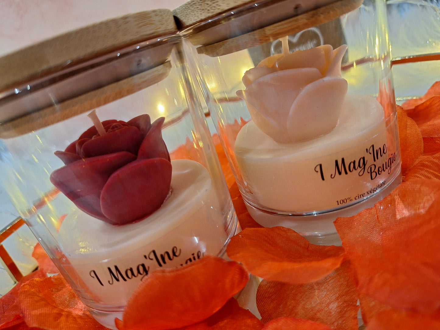 Bougie Rose Élégante