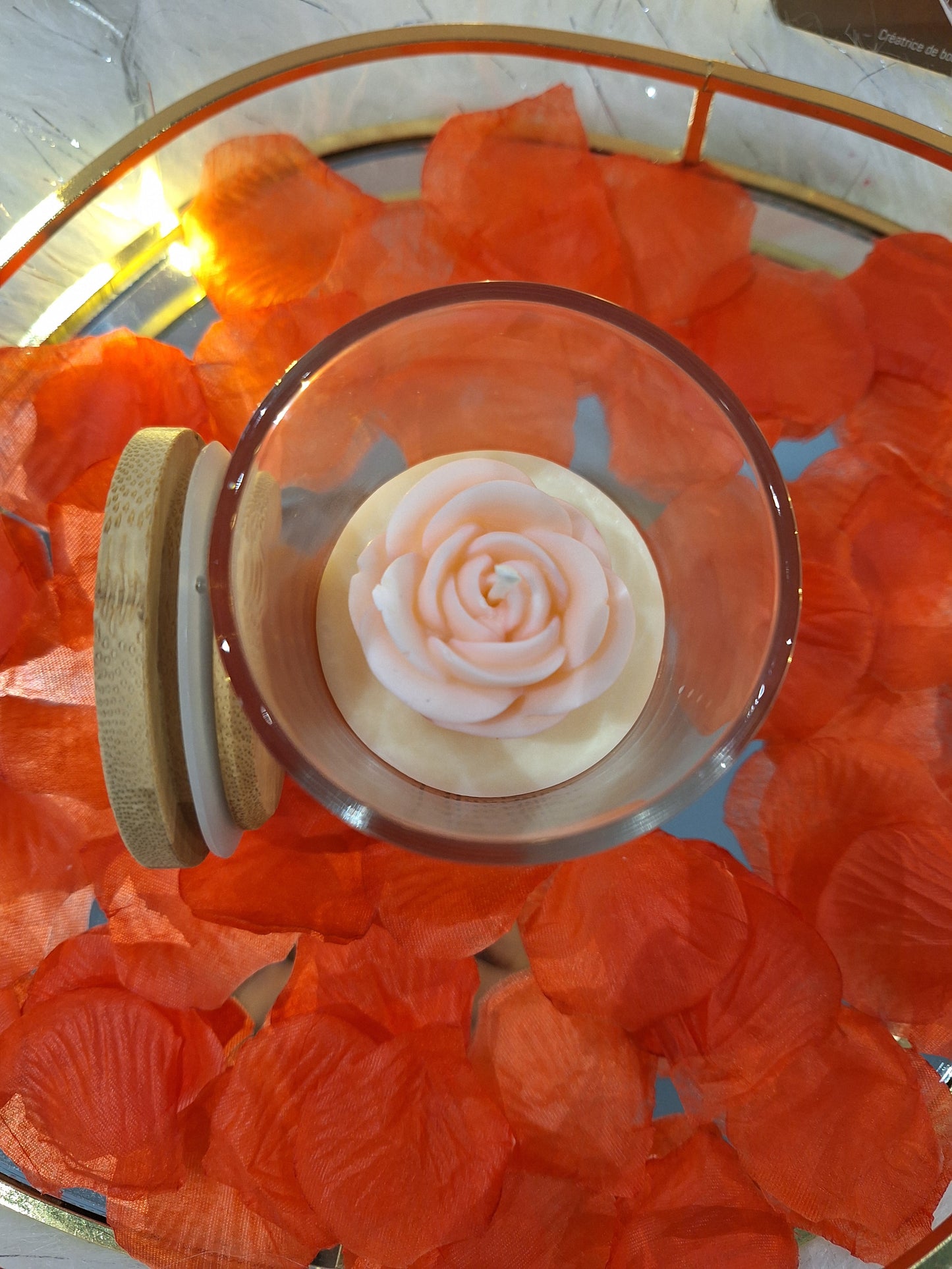 Bougie Rose Élégante